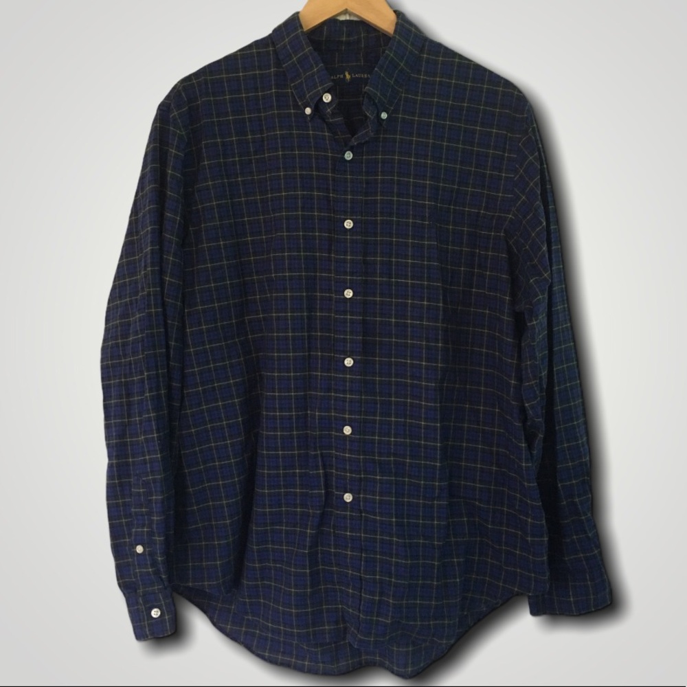 Men’s Ralph Lauren Polo Button Down Plaid • XL